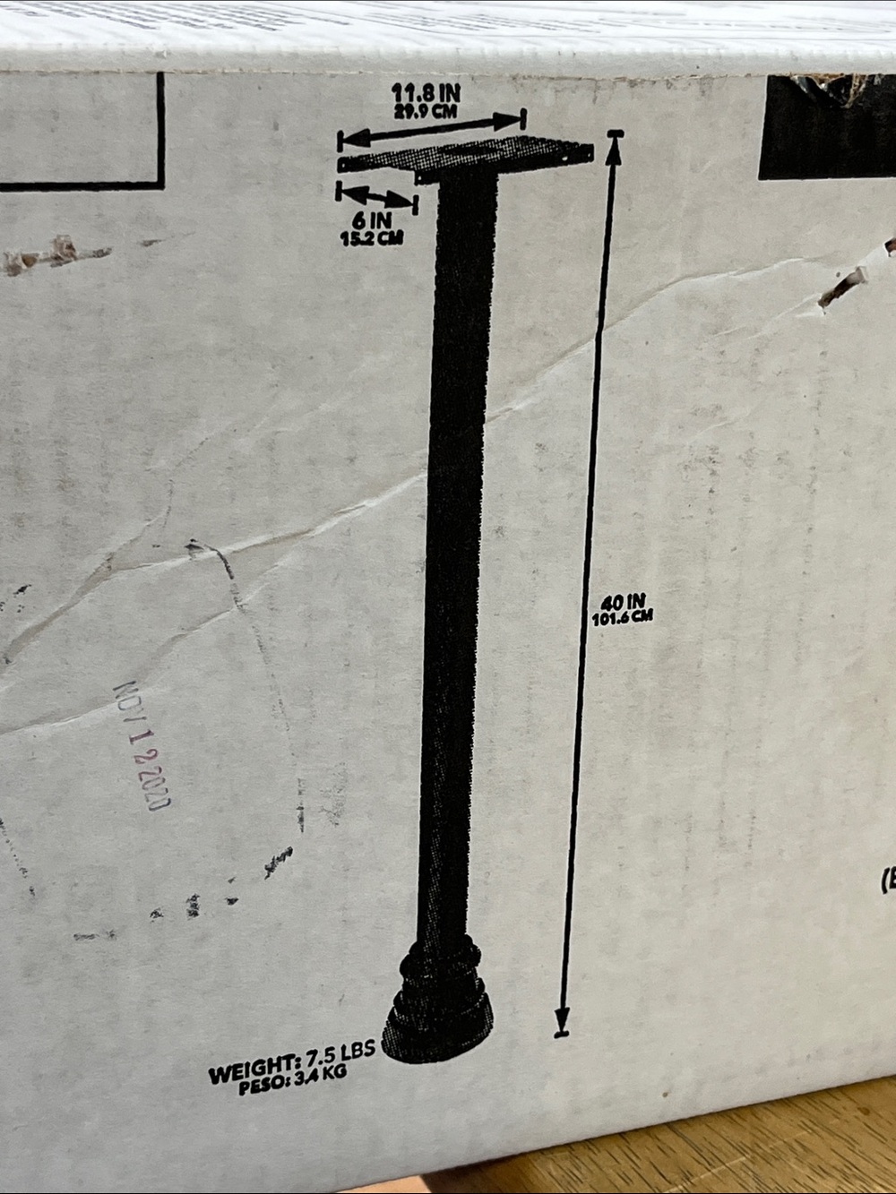 Tall Black Pedestal mailbox Stand